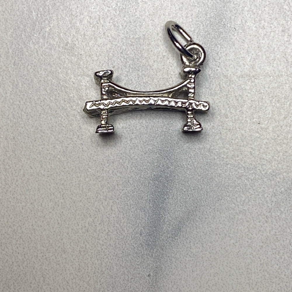 Sterling Silver Bridge Charm vintage Pendant 925‎